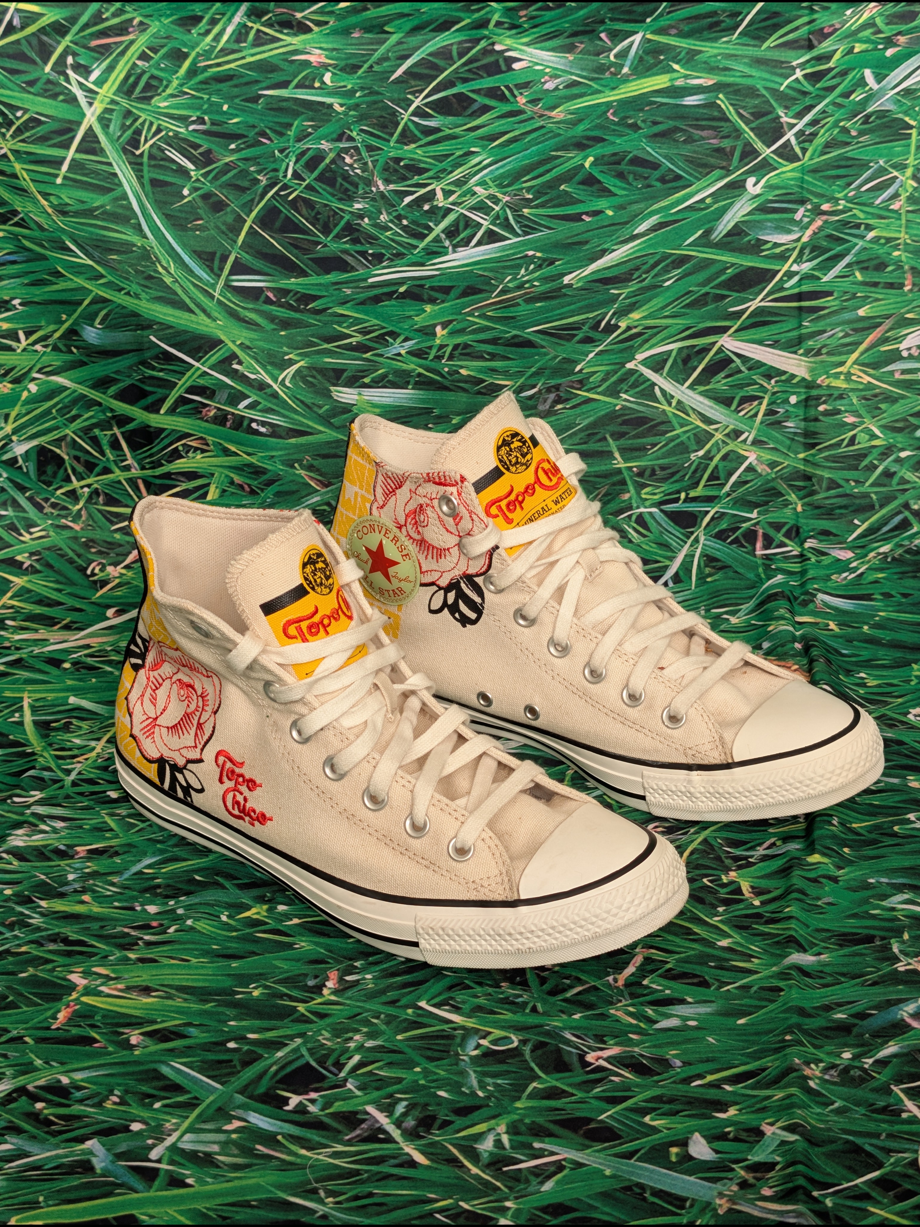 Converse X Topo Chico Chuck Taylor All Star Natural High Top Shoes Size 9 Men's
